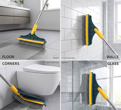 2 in 1 Bathroom Cleaning Brush with Wiper